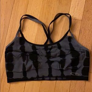 Black tie dye sports bra